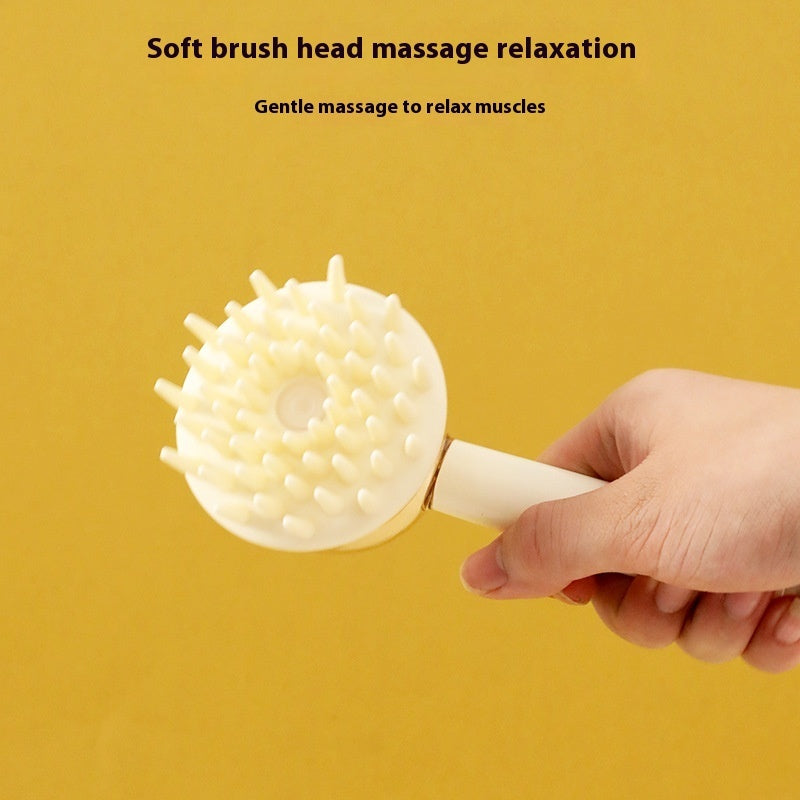 KFX-9281981 3-in-1 Bath Brush for Pets with Silicone Massage and De-fluffing Features