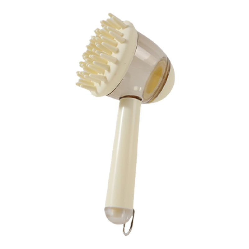 KFX-9281981 3-in-1 Bath Brush for Pets with Silicone Massage and De-fluffing Features
