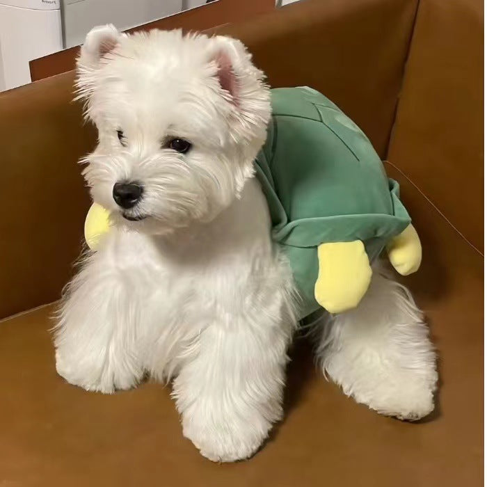 KFX-9284669 Turtle Shell Pet Costume for Small Dogs - Natural Cotton Velvet - Size 20cm