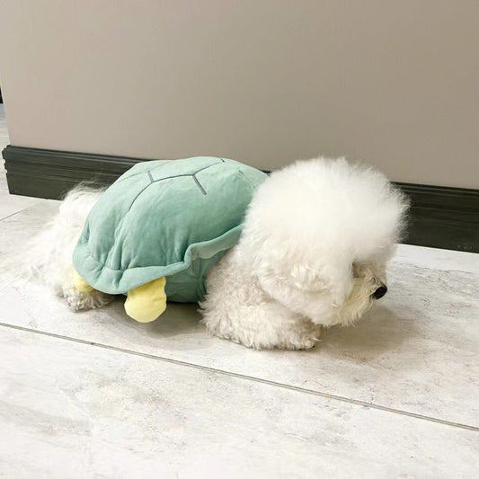 KFX-9284669 Turtle Shell Pet Costume for Small Dogs - Natural Cotton Velvet - Size 20cm