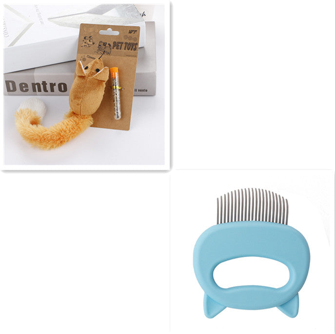 KFX-9285693 Gentle Pet Hair Removal and Massaging Shell Comb for Cats and Dogs