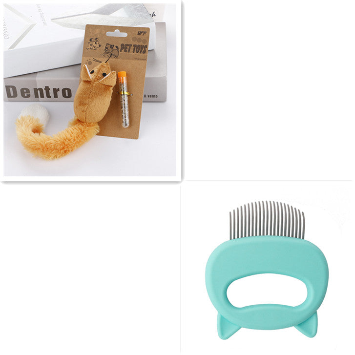 KFX-9285693 Gentle Pet Hair Removal and Massaging Shell Comb for Cats and Dogs