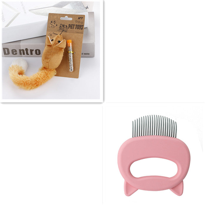 KFX-9285693 Gentle Pet Hair Removal and Massaging Shell Comb for Cats and Dogs