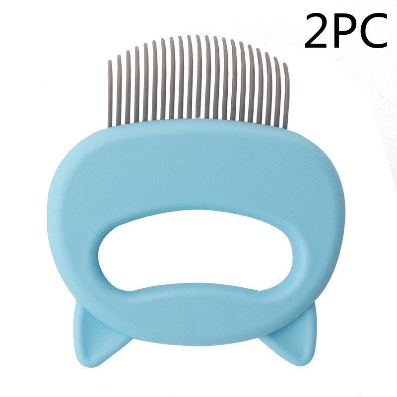 KFX-9285693 Gentle Pet Hair Removal and Massaging Shell Comb for Cats and Dogs