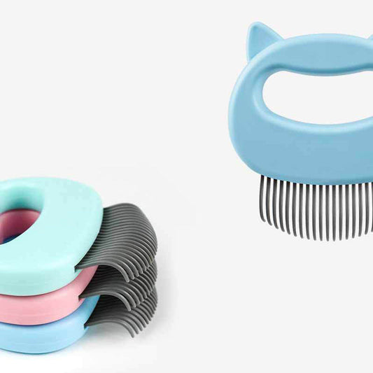 KFX-9285693 Gentle Pet Hair Removal and Massaging Shell Comb for Cats and Dogs