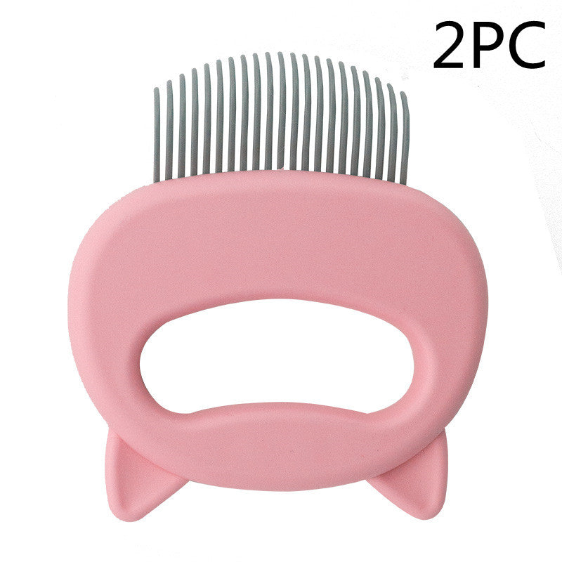 KFX-9285693 Gentle Pet Hair Removal and Massaging Shell Comb for Cats and Dogs