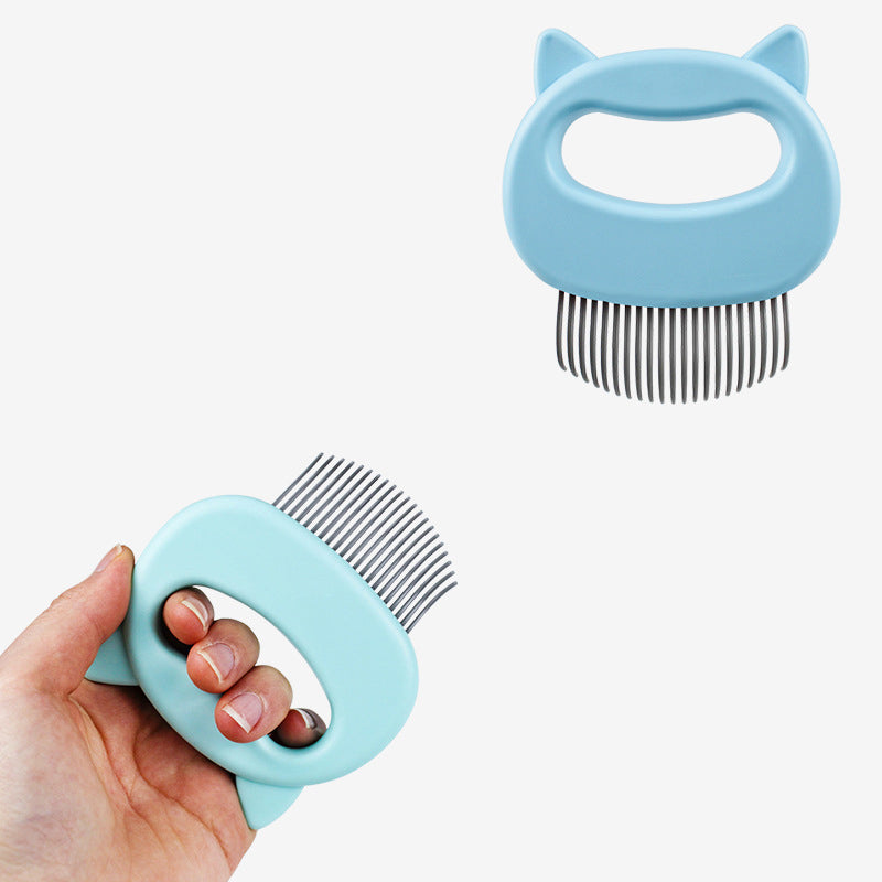 KFX-9285693 Gentle Pet Hair Removal and Massaging Shell Comb for Cats and Dogs