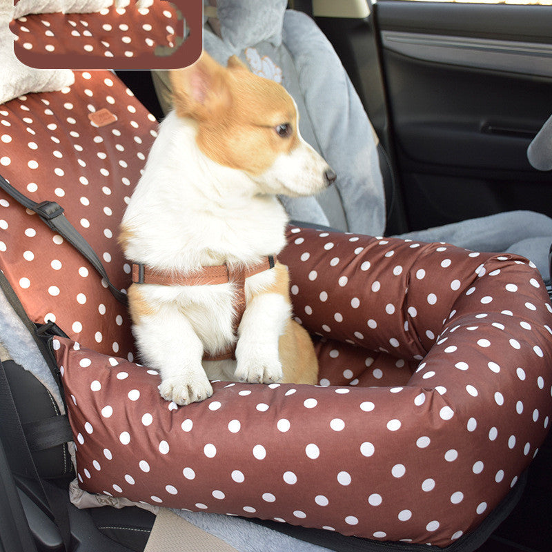 KFX-9286333 Travel Car Dog Kennel Cushion for Small and Medium Pets - Removable & Washable in Various Colors