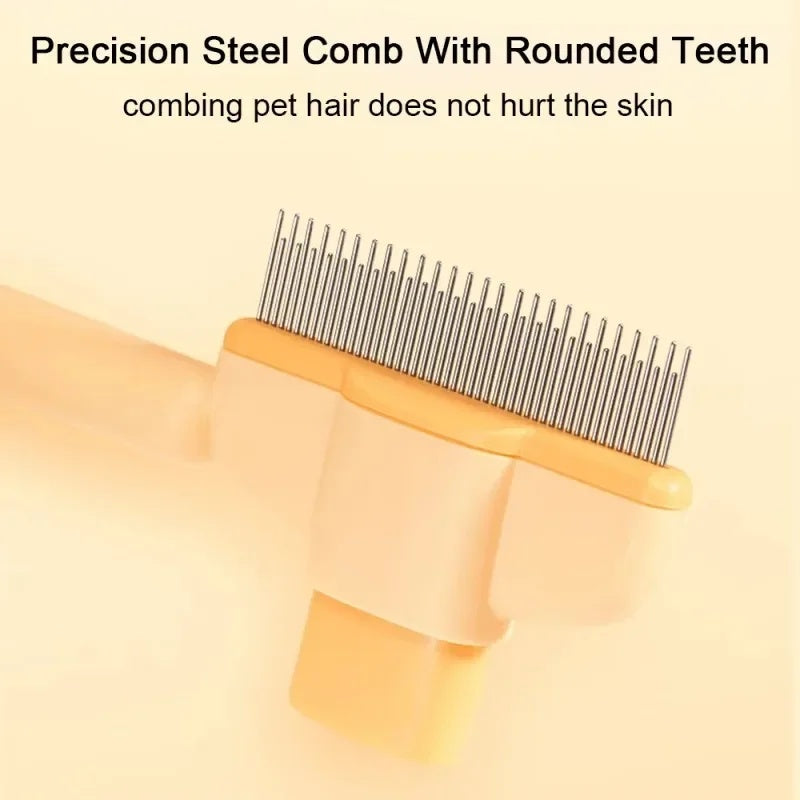 KFX-9287357 Pet Grooming Brush with One-Click Hair Removal for Gentle Cleaning and Anti-Mite Care for Dogs