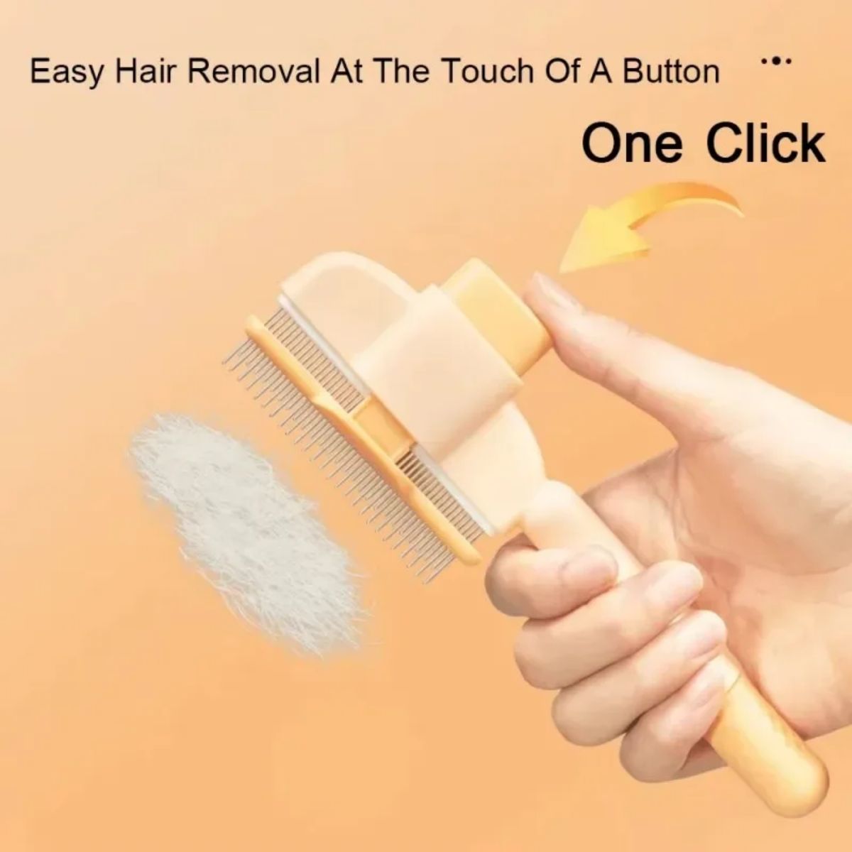 KFX-9287357 Pet Grooming Brush with One-Click Hair Removal for Gentle Cleaning and Anti-Mite Care for Dogs