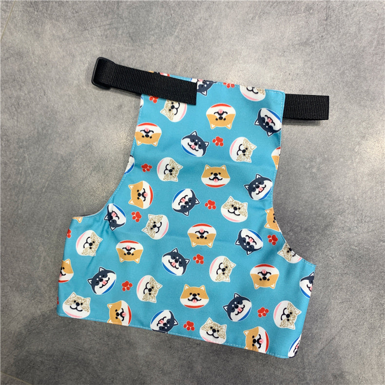 KFX-9288253 Cooling Scarf and Clothing Set for Dogs - Breathable Mesh, Canvas, Recyclable Ice Pack, Multiple Colors Available