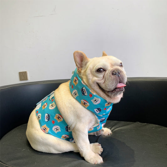 KFX-9288253 Cooling Scarf and Clothing Set for Dogs - Breathable Mesh, Canvas, Recyclable Ice Pack, Multiple Colors Available