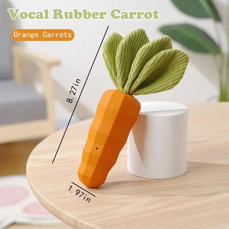 KFX-9288509 Durable Rubber Carrot Dog Toy for Interactive Chewing, Training, and Oral Health