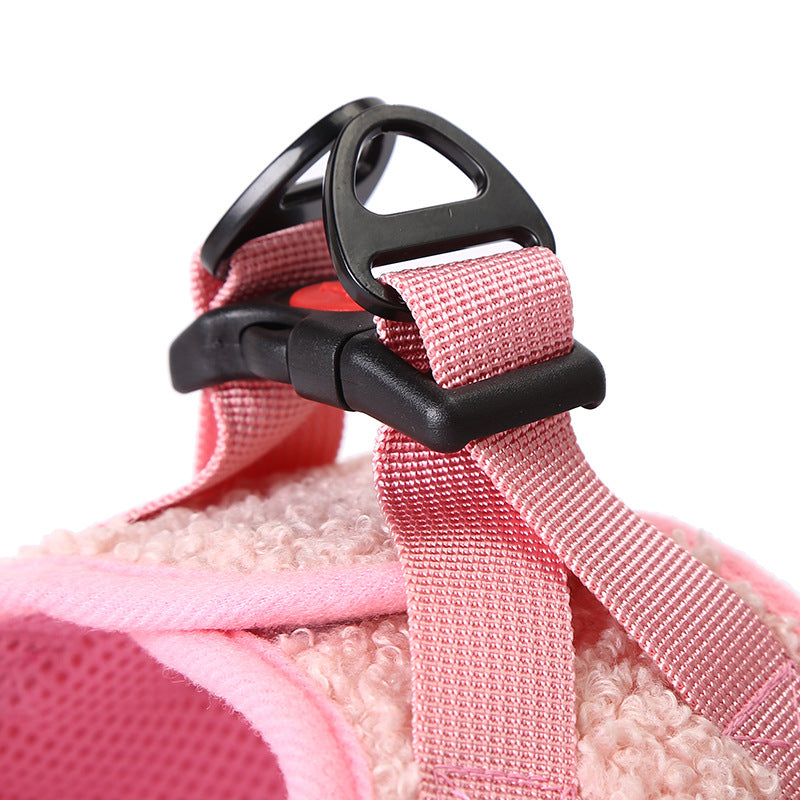 KFX-9289149 Adjustable Terylene Pet Chest Strap in Pink, Gray, and Blue-Black Colors