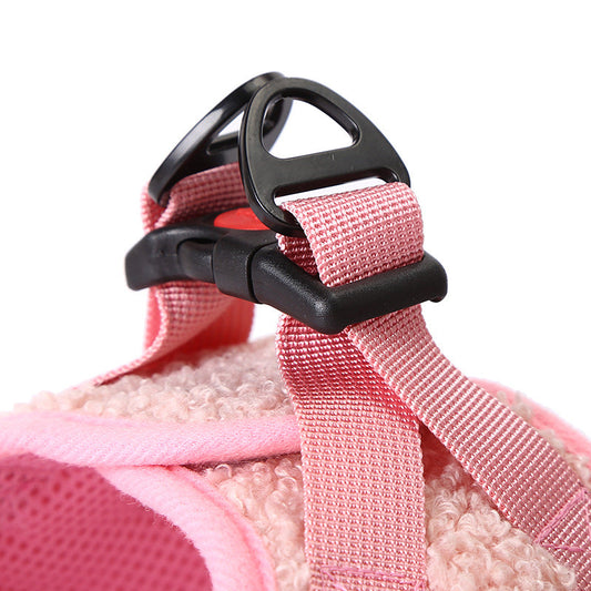 KFX-9289149 Adjustable Terylene Pet Chest Strap in Pink, Gray, and Blue-Black Colors