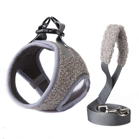 KFX-9289149 Adjustable Terylene Pet Chest Strap in Pink, Gray, and Blue-Black Colors