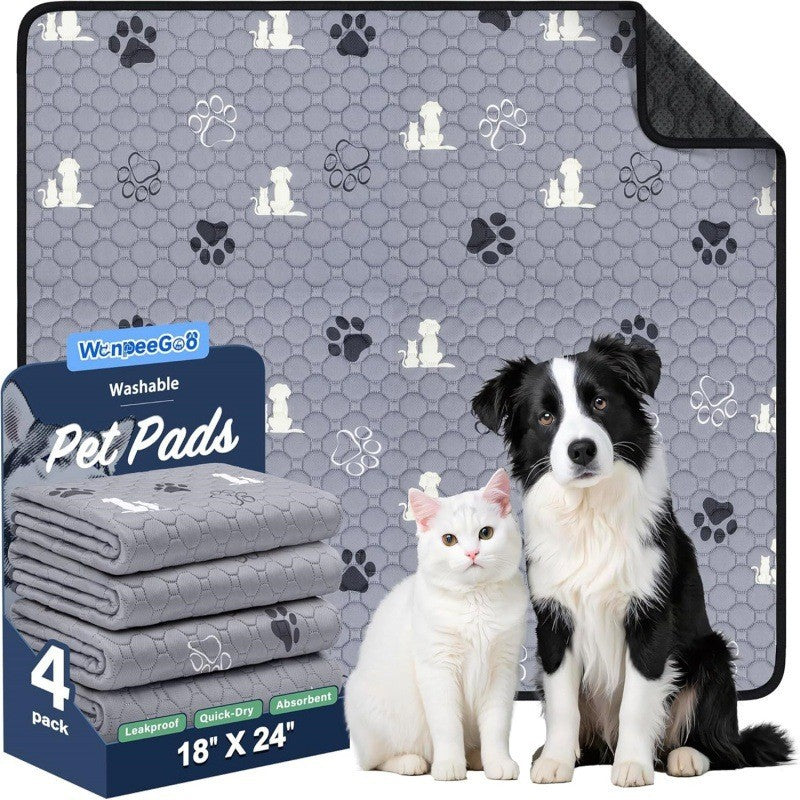KFX-9291709 Machine Washable Reusable Pet Pee Pads with Cat and Dog Pattern in Various Sizes
