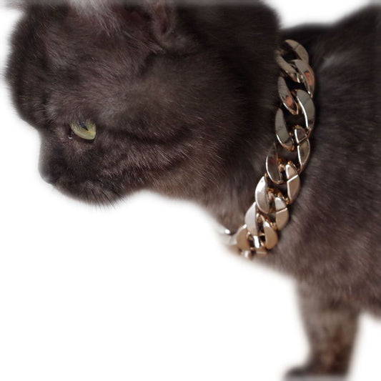 KFX-9291837 Gold-Plated Adjustable Pet Dog Necklace with Extended Chain Options