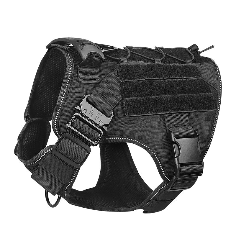 KFX-9295421 Adjustable Nylon Camouflage Dog Vest with Dual Hand Holding Rope