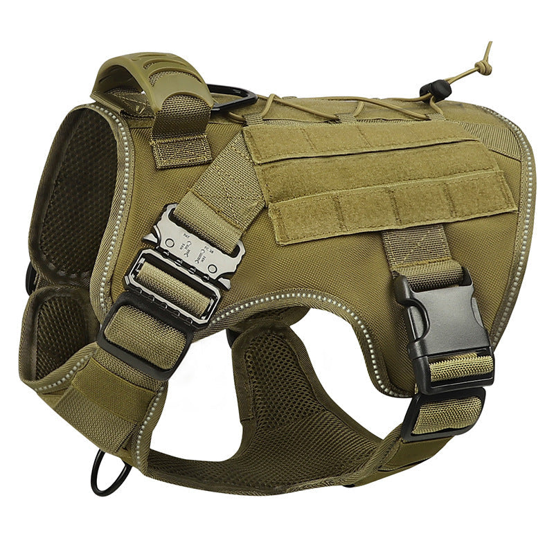 KFX-9295421 Adjustable Nylon Camouflage Dog Vest with Dual Hand Holding Rope
