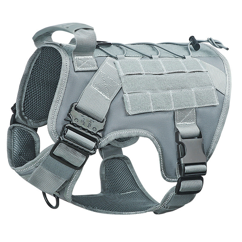 KFX-9295421 Adjustable Nylon Camouflage Dog Vest with Dual Hand Holding Rope
