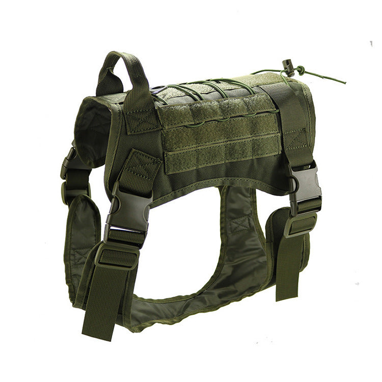 KFX-9295421 Adjustable Nylon Camouflage Dog Vest with Dual Hand Holding Rope