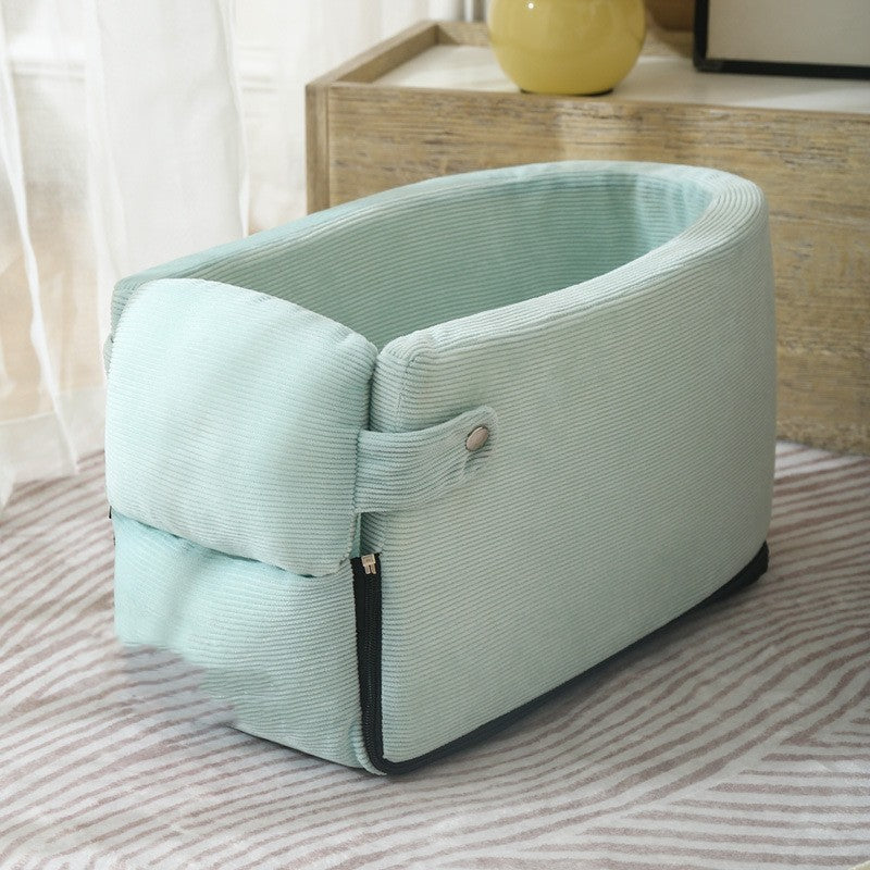 KFX-9295677 Detachable Pet Nest for Easy Cleaning - U-Shaped Design in Pink, Lake Blue, and Gray Blue