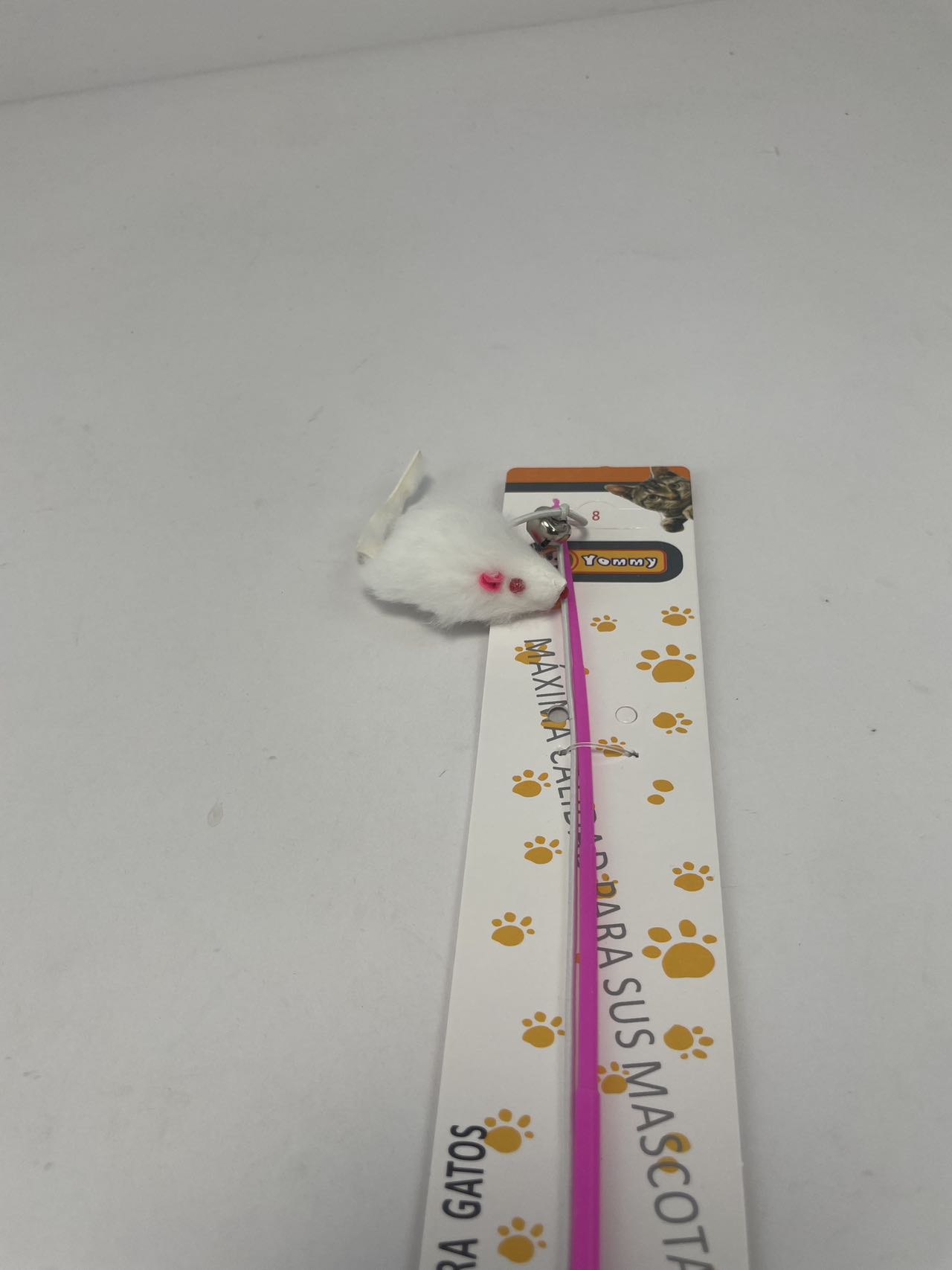 KFX-9296445 Rabbit Skin Cat Teaser Toy for Engaging Playtime