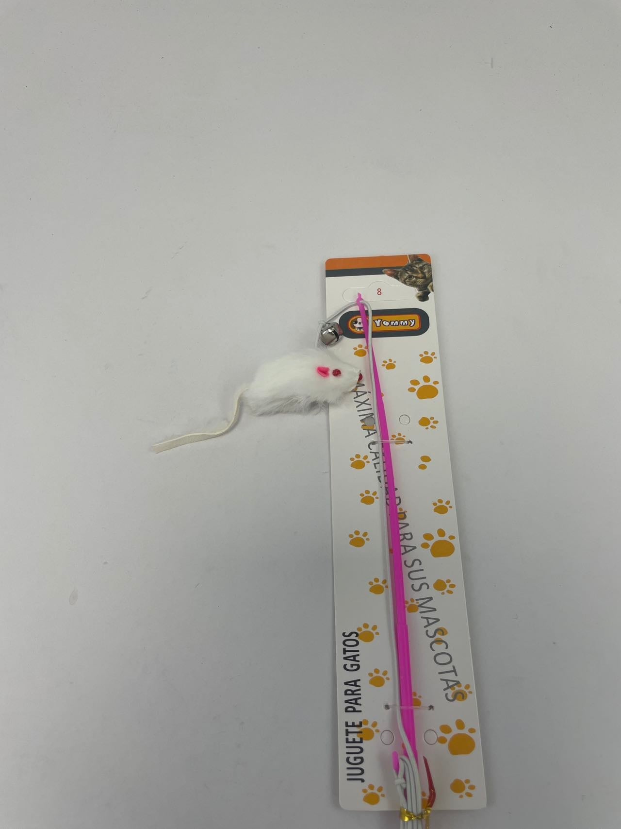 KFX-9296445 Rabbit Skin Cat Teaser Toy for Engaging Playtime