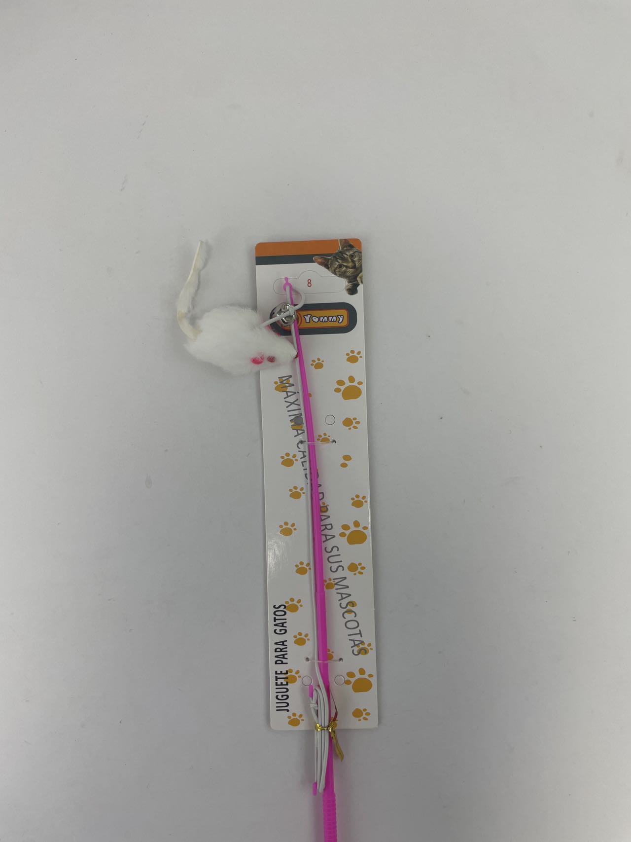 KFX-9296445 Rabbit Skin Cat Teaser Toy for Engaging Playtime