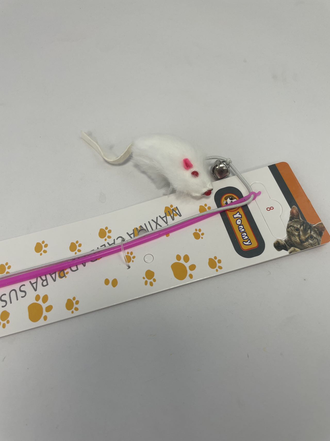 KFX-9296445 Rabbit Skin Cat Teaser Toy for Engaging Playtime