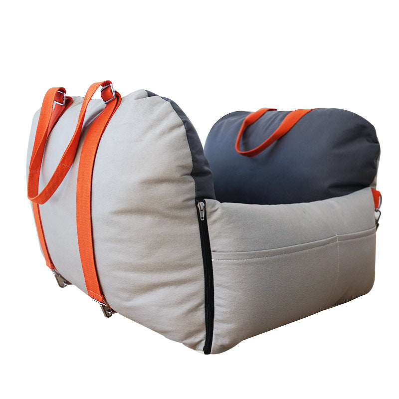 KFX-9297853 Waterproof Faux Leather Pet Handbag for Travel - Portable Dog Carrier with Safety Seat