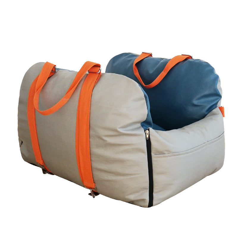 KFX-9297853 Waterproof Faux Leather Pet Handbag for Travel - Portable Dog Carrier with Safety Seat