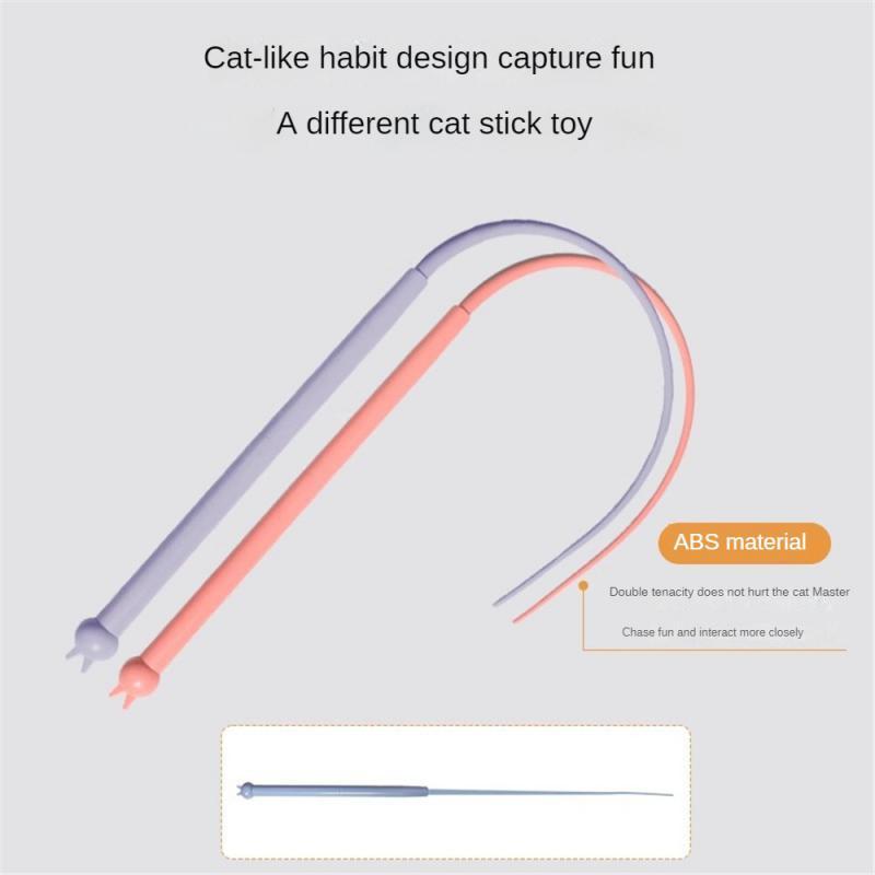 KFX-9298877 Interactive Cat Teaser with Silicone Mouse Tail - Engaging Pet Toy for Kittens and Cats