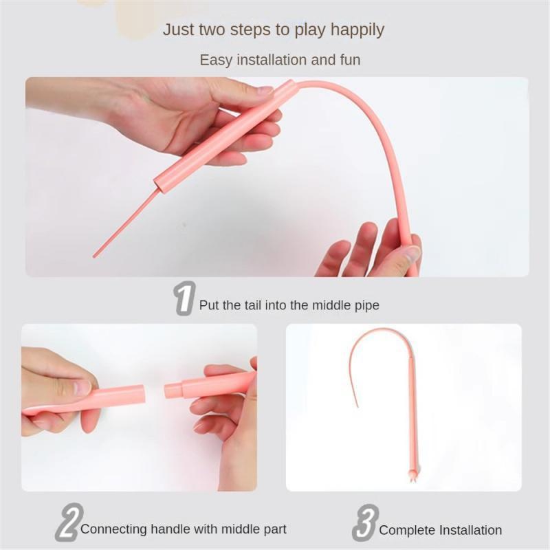 KFX-9298877 Interactive Cat Teaser with Silicone Mouse Tail - Engaging Pet Toy for Kittens and Cats