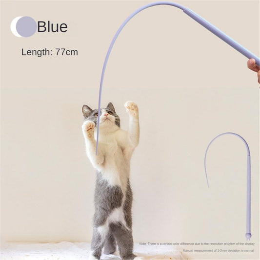 KFX-9298877 Interactive Cat Teaser with Silicone Mouse Tail - Engaging Pet Toy for Kittens and Cats