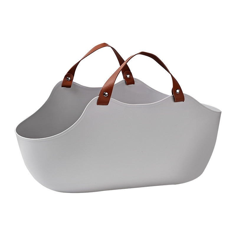 KFX-9299645 Portable Open Cat Litter Box - Yellow and Gray, PE Material, 51x36x24cm
