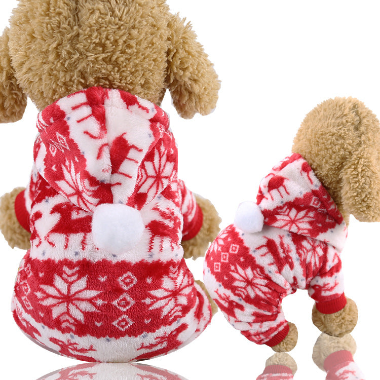 KFX-9300029 Cozy Cotton-Padded Four-Legged Winter Apparel for Dogs and Cats in Various Colorful Styles