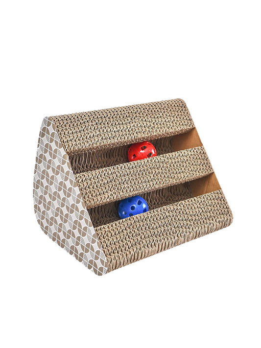 KFX-9301565 Multifunctional Corrugated Paper Cat Scratcher - Arch Bridge, S-Shaped, Wave-Shaped Styles Available