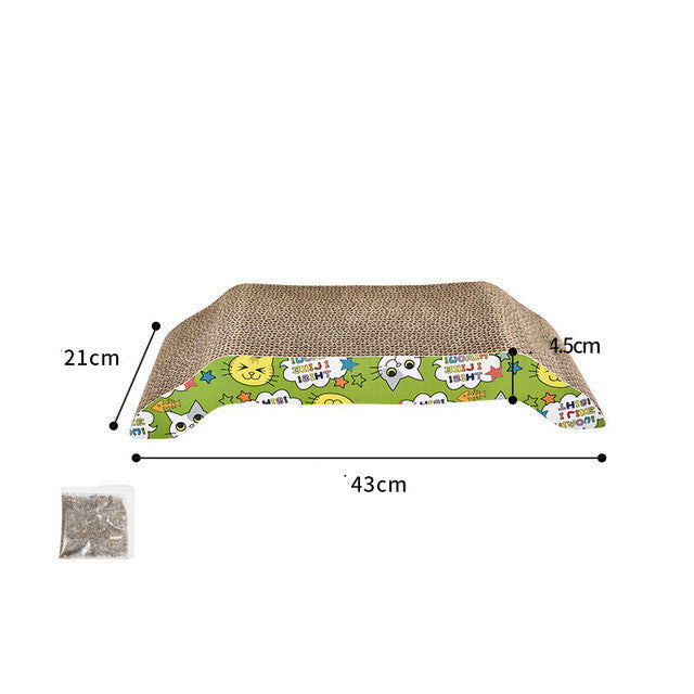 KFX-9301565 Multifunctional Corrugated Paper Cat Scratcher - Arch Bridge, S-Shaped, Wave-Shaped Styles Available