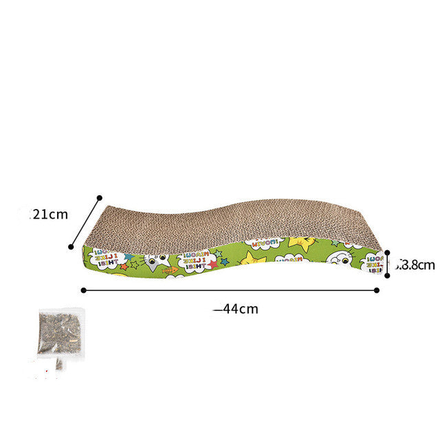 KFX-9301565 Multifunctional Corrugated Paper Cat Scratcher - Arch Bridge, S-Shaped, Wave-Shaped Styles Available