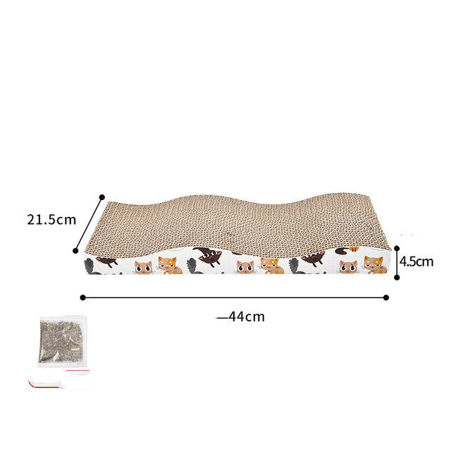 KFX-9301565 Multifunctional Corrugated Paper Cat Scratcher - Arch Bridge, S-Shaped, Wave-Shaped Styles Available
