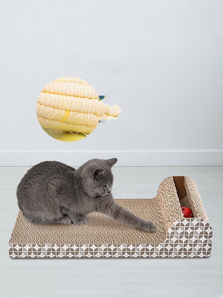 KFX-9301565 Multifunctional Corrugated Paper Cat Scratcher - Arch Bridge, S-Shaped, Wave-Shaped Styles Available