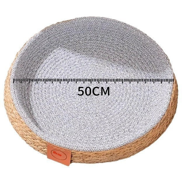 KFX-9305405 Comfortable Rattan Cat Nest Bed - Breathable & Cozy for Your Feline Friend