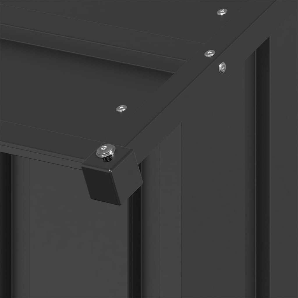 KFX-9311165 Galvanized Steel Doghouse with Roof - Anthracite, Various Sizes Available
