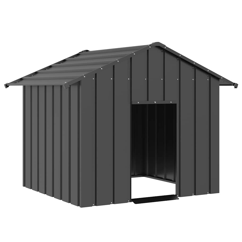 KFX-9311165 Galvanized Steel Doghouse with Roof - Anthracite, Various Sizes Available