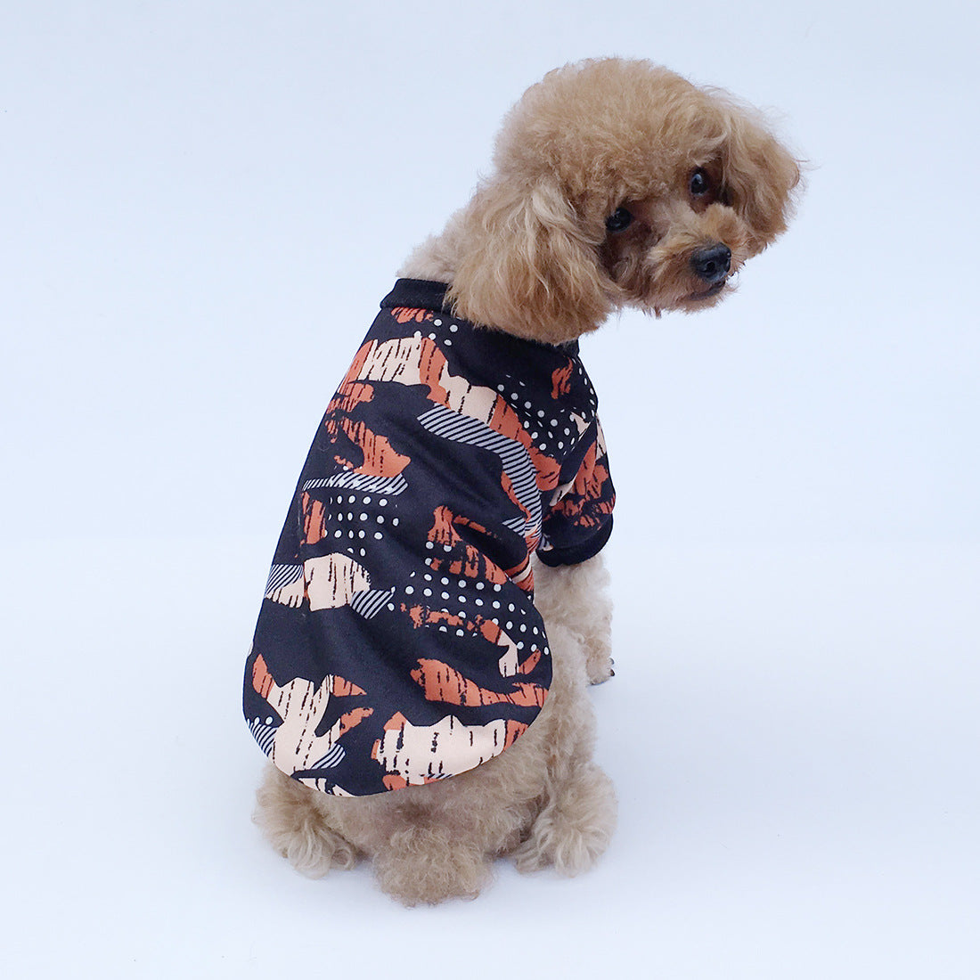 KFX-9312189 Camouflage Fleece Sweater for Dogs in Army Green, Black, and Tide Green, Various Sizes Available