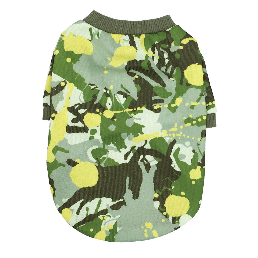 KFX-9312189 Camouflage Fleece Sweater for Dogs in Army Green, Black, and Tide Green, Various Sizes Available