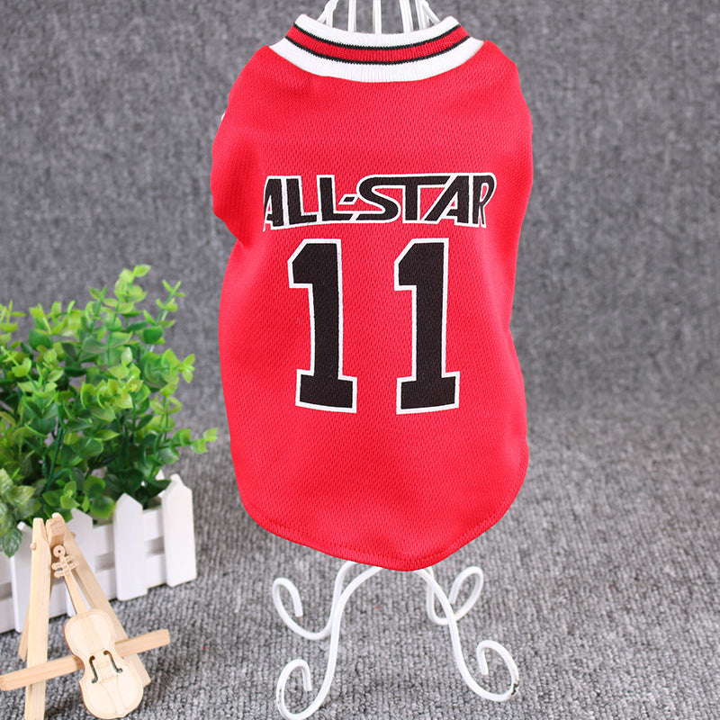 KFX-9313469 Hip Hop Pet Dog Vest Sportswear for Spring and Summer - Cotton, Available in Sizes S to XXL