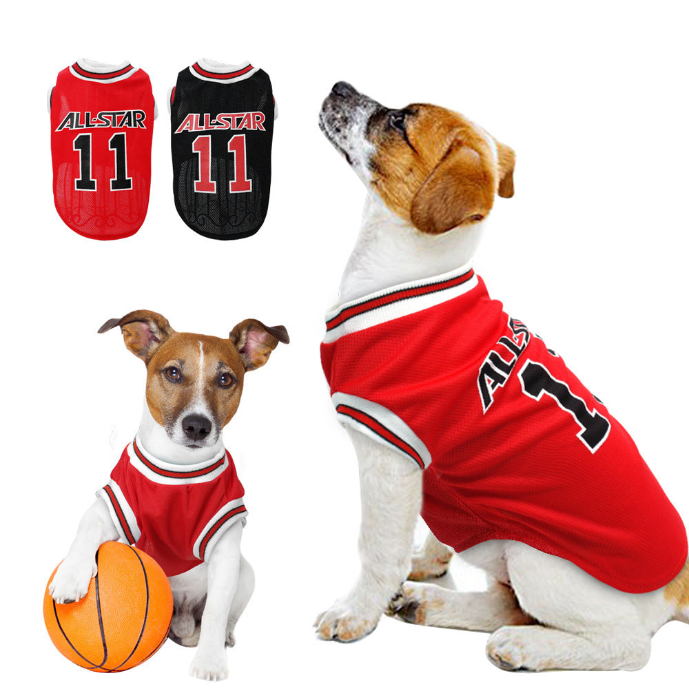 KFX-9313469 Hip Hop Pet Dog Vest Sportswear for Spring and Summer - Cotton, Available in Sizes S to XXL